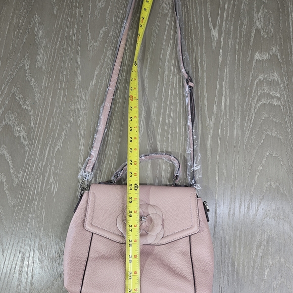 Giani Bernini flap with floral applique small crossbody bag - Pink - Picture 7 of 11